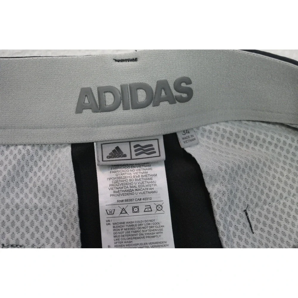 Adidas Golf Shorts‎ Mens 34 Black Excellent Performance Athletic Flat Front